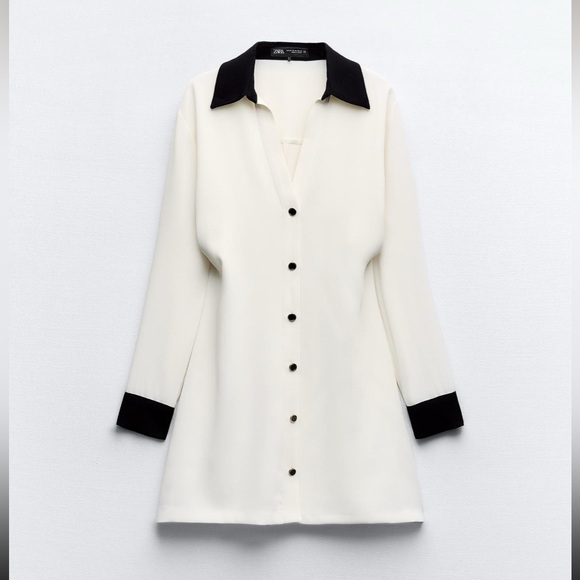 Contrast Trim Mini Dress - Picture 3 of 6